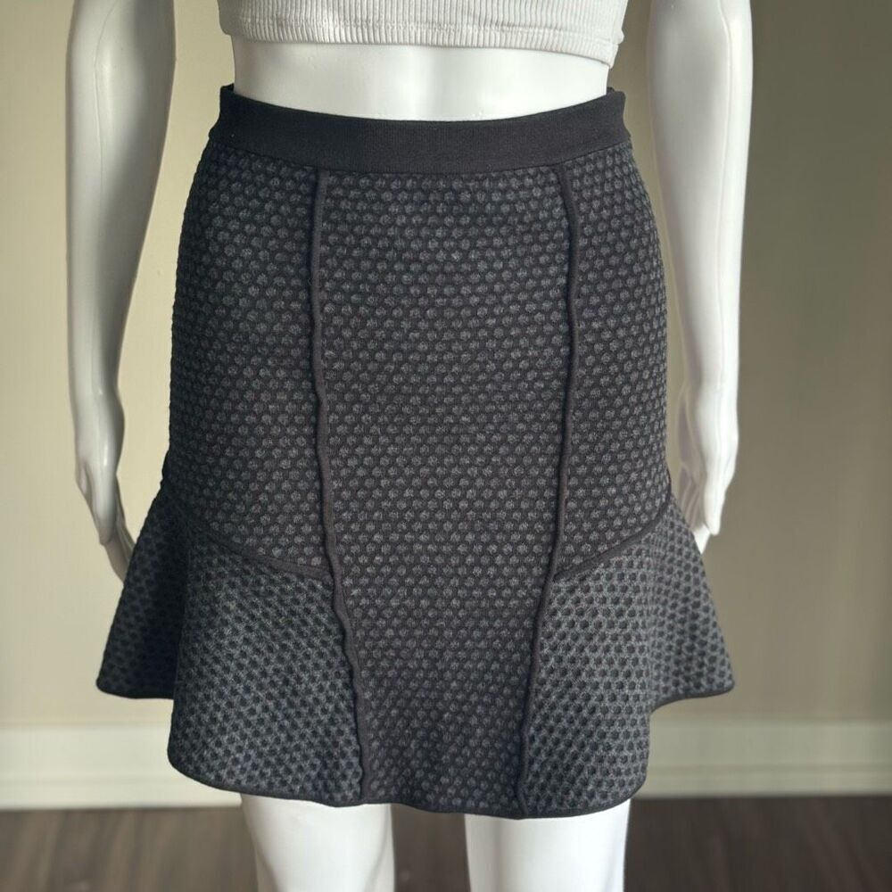 Sandro Paris Jacquard Ruffle Textured Skirt Size 1